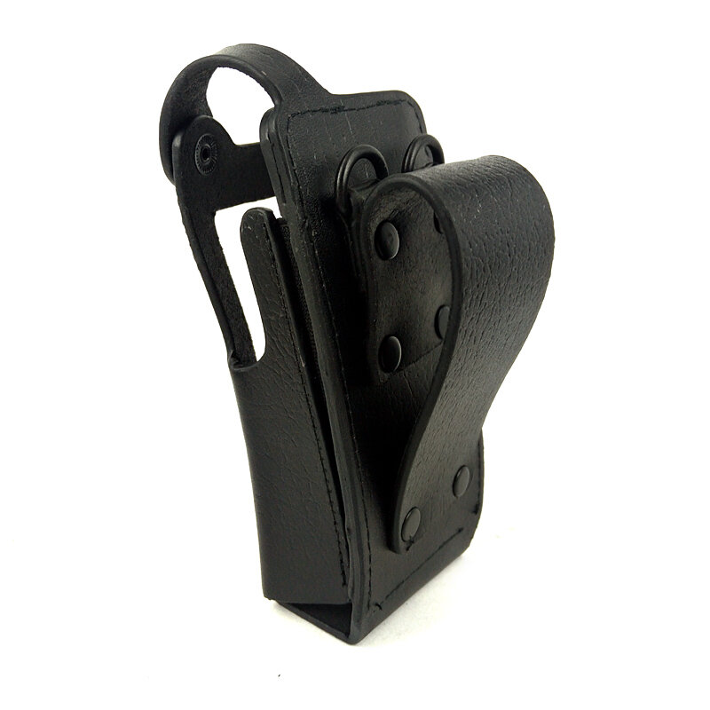 Kulit Sapi Pelindung Lengan Bag Case untuk Motorola XIR P8268 P8260 Walkie Talkie Radio Dua Arah