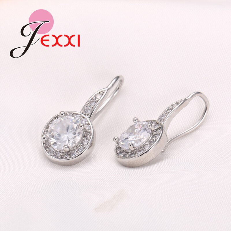 New Arrival Top Quality CZ Crystal Earring Women 925 Sterling Silver Earrings Fashion Jewelry Accessories Gril Wholesale