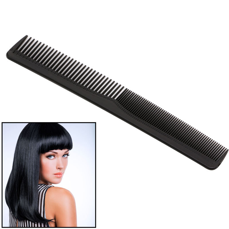 Peine de plástico antiestático para peluquería profesional, utensilio para cortar el pelo, color negro, l29k