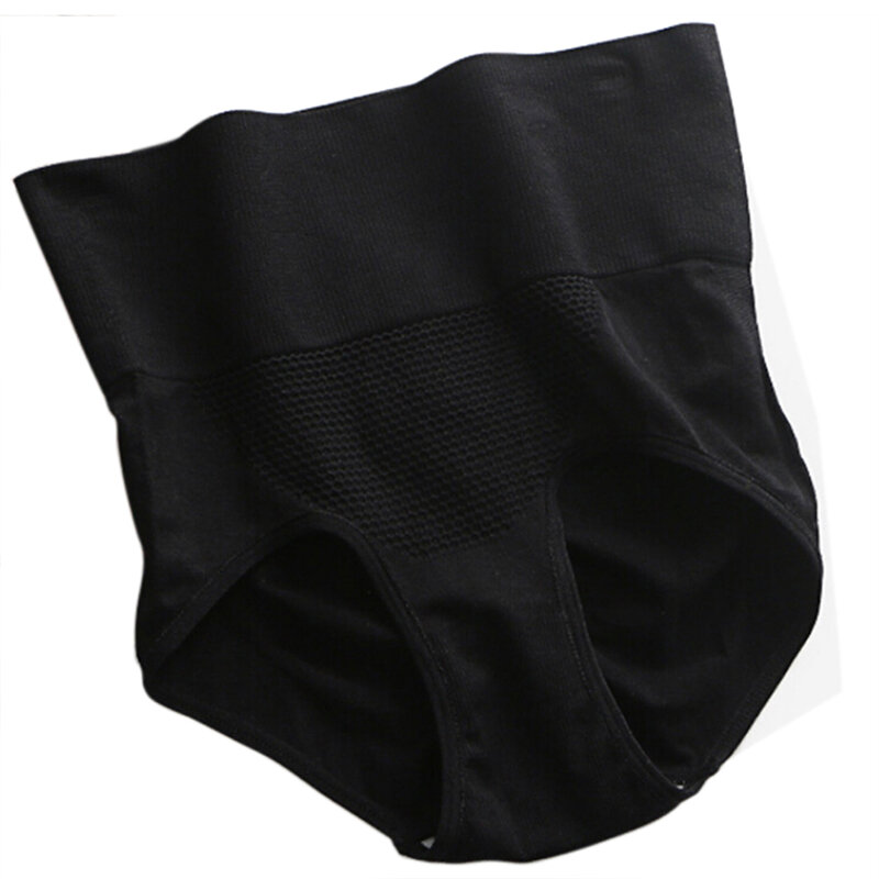 Calça de cintura alta para emagrecimento, roupa interior respirável de poliéster brilhante para controle da barriga, define calcinha
