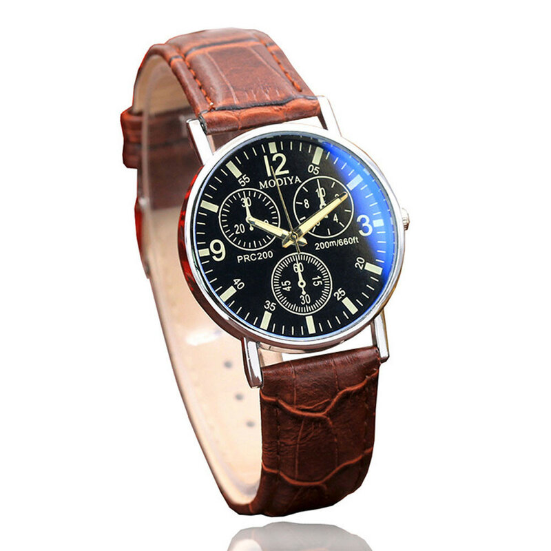 Gemixi-절묘한 남성 시계, 럭셔리 6 핀 시계, 쿼츠 남성용 시계, 파란색 유리 벨트 시계, 남성용 시계, 2022