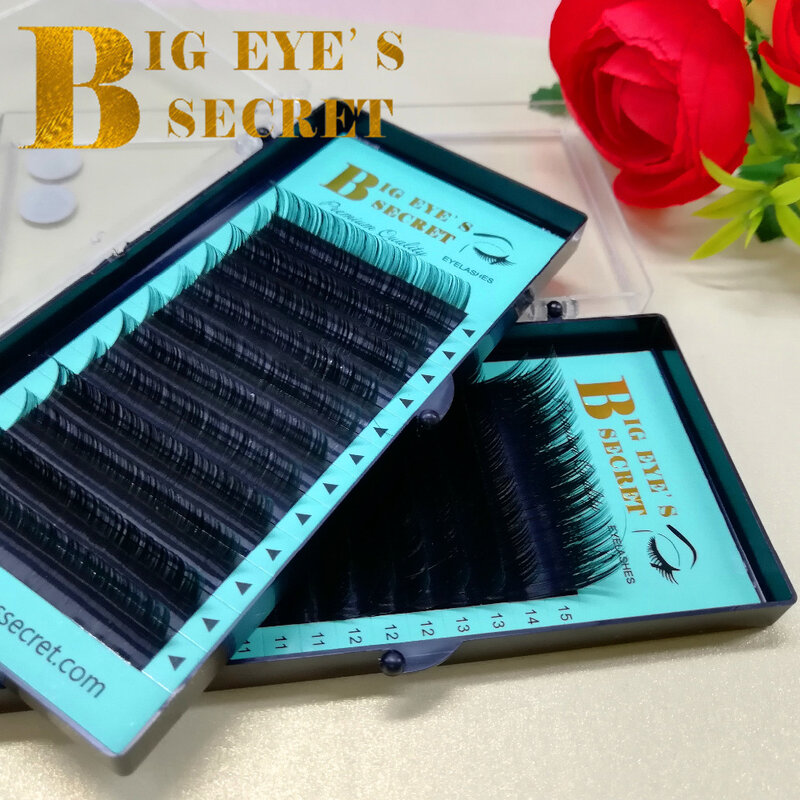 Big eye's secret – Extensions de cils en soie, éventails faciles, livraison immédiate, grand Stock, mélange de longueurs, fournitures d'usine