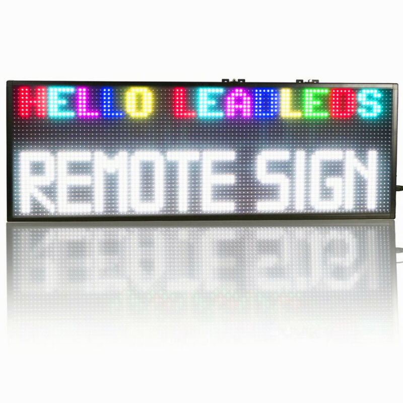 Panneau de signalisation Led multicolore RGB, 41x16 pouces, étanche, extérieur, HD 10MM, Wifi + disque U, Message défilant Programmable, multi-lignes