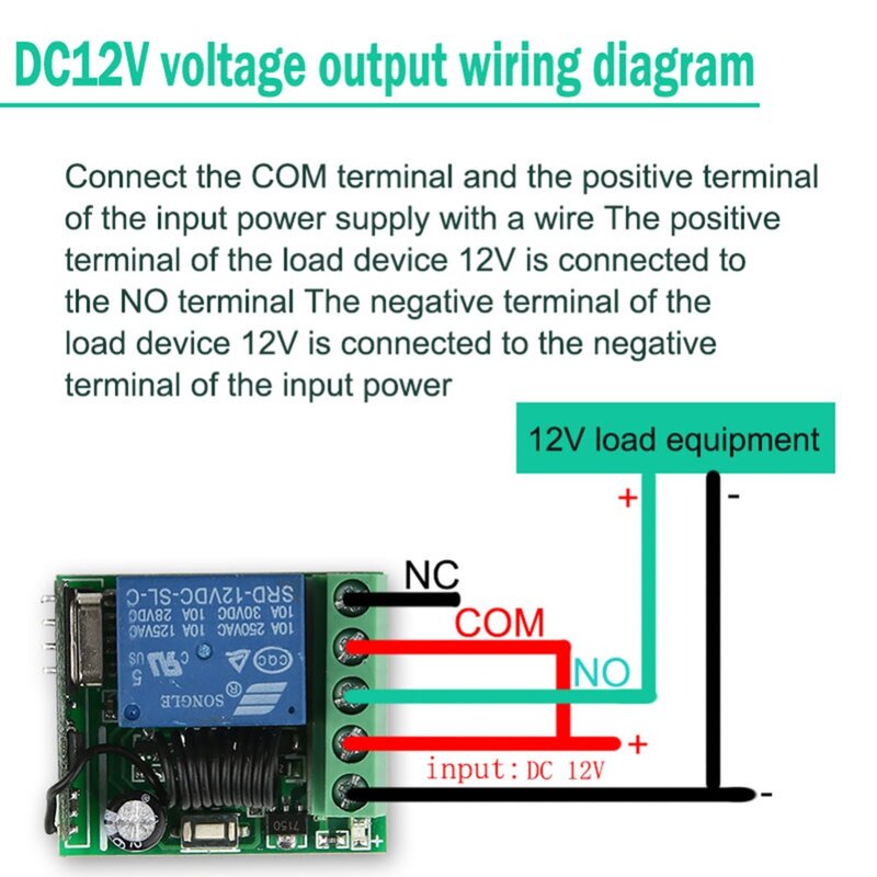 5Pcs DC12V 1 Channel Relay Module Wireless Remote Control Switch Controller Receiver for EV1527 Code Universal 433MHz RF