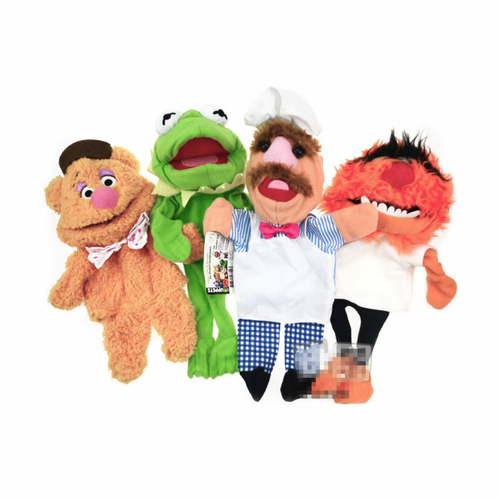 1 pçs/lote, 25 cm do Muppet Show Kermit sapo urso Fozzie Swedish Chef fantoche de pelúcia para crianças presente