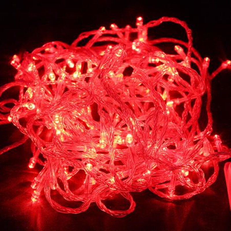 10 متر LED سلسلة أضواء 110 فولت 220 فولت عيد الميلاد ضوء سلسلة في الهواء الطلق الجنية أضواء مقاوم للماء ل ديكور حفلات الزواج