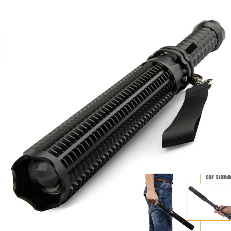 Newest Powerful Telescopic Self defense Flashlight led 18650 Battery Rechargeable Car torch Lamp Waterproof Zoom Outdoor Lantern