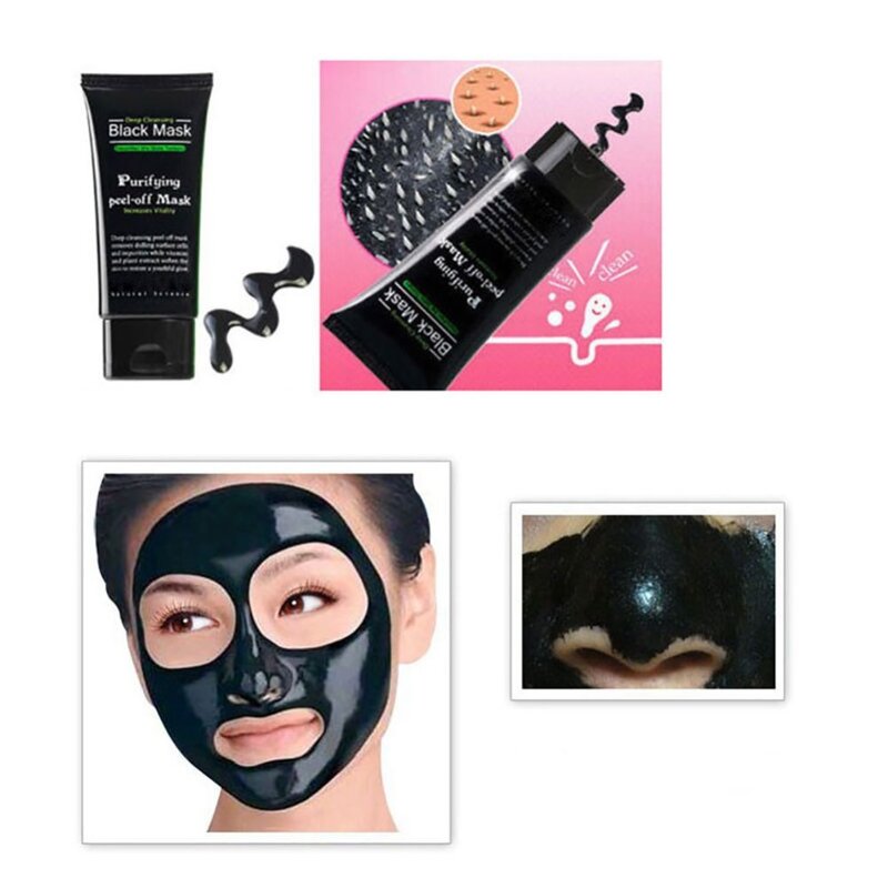 Blackhead remover máscaras faciais limpeza profunda purificando casca fora preto nud facail rosto máscara preta