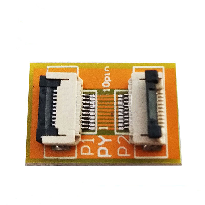 Gratis pengiriman 2 buah kabel datar fleksibel FFC FPC 10P papan ekstensi dengan konektor 0.5mm papan PCB adaptor penyolderan 10pin