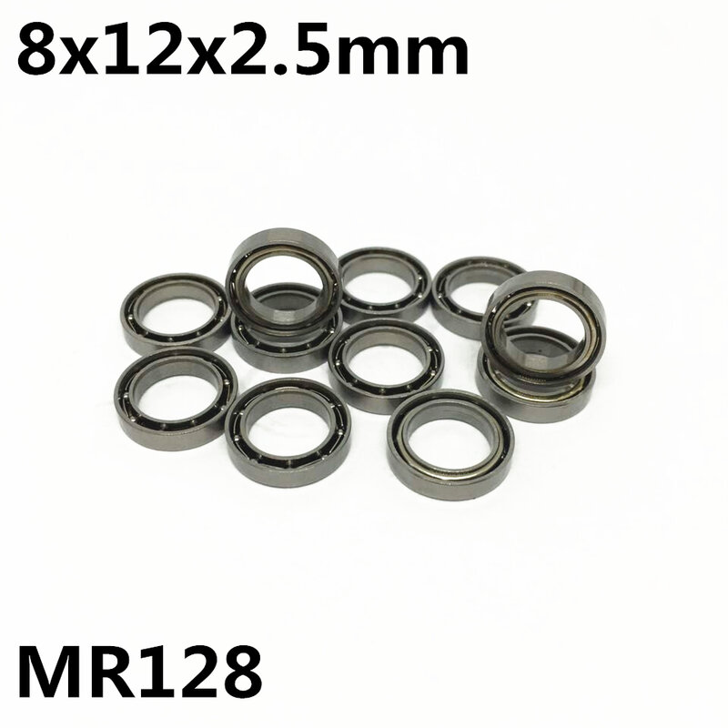 Rodamiento de bolas en miniatura, rodamiento de ranura profunda, MR128, L-1280, 678 abierto, 8x12x2,5mm, alta calidad, SMR128K, SMR128, 10 Uds.