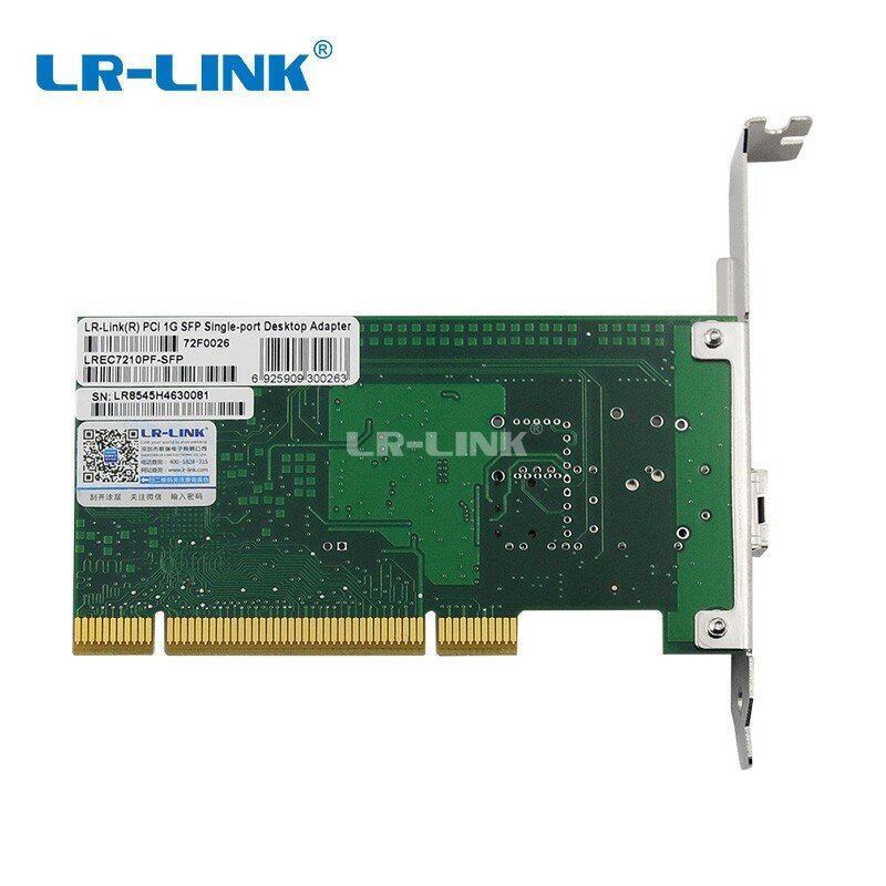 LR-LINK 7210PF-SFP PCI Gigabit Ethernet Adapter Lan 1000 Mb placa de rede De Fibra Óptica PC Desktop Intel 82545 NIC