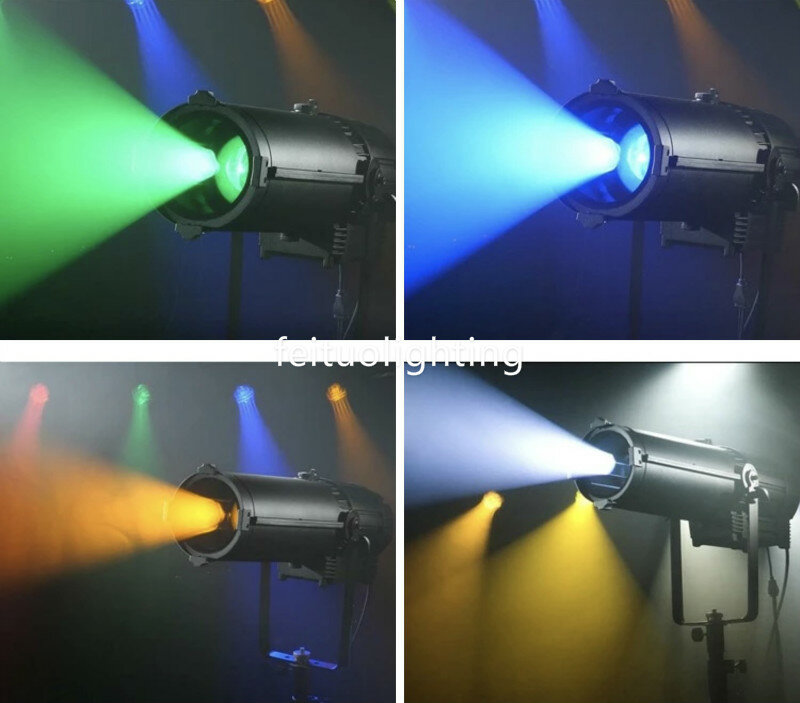 Leko Ellipsoidal LED Profile Light para Iluminação de Palco Concerto, Studio Auto Zoom Spot, Frete Grátis, IP65, 300W, 600W, 6Pcs