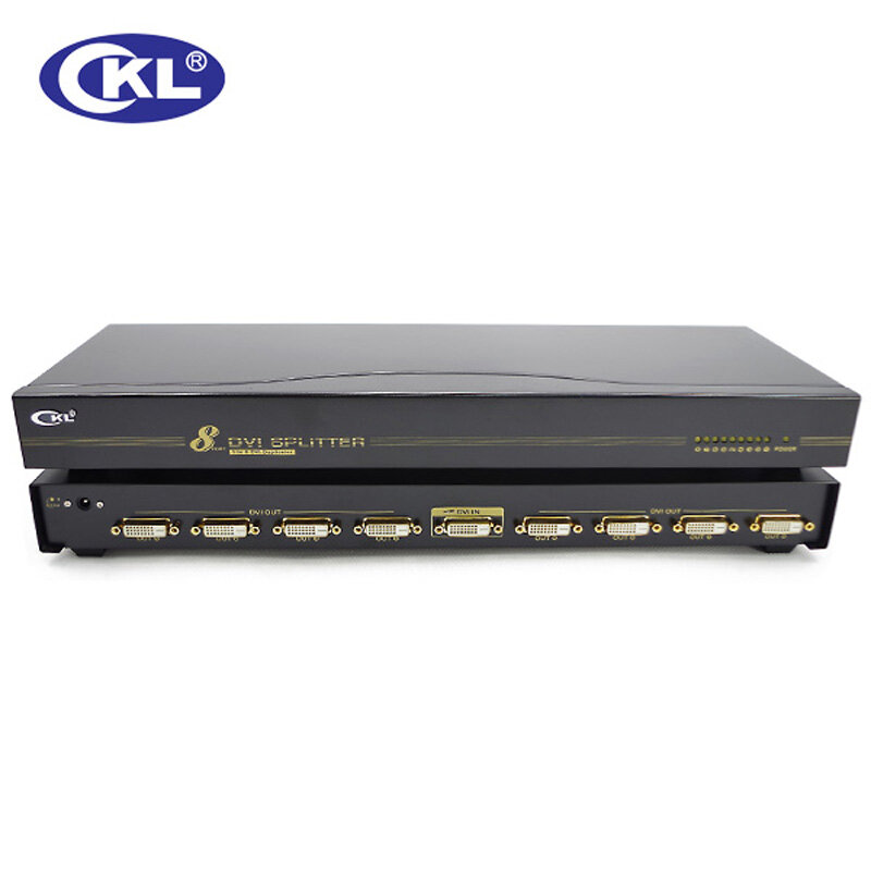 CKL-98E 8-портовый DVI сплиттер 1x8 DVI распределительная коробка поддержка 3 уровня Cascadable и OSD