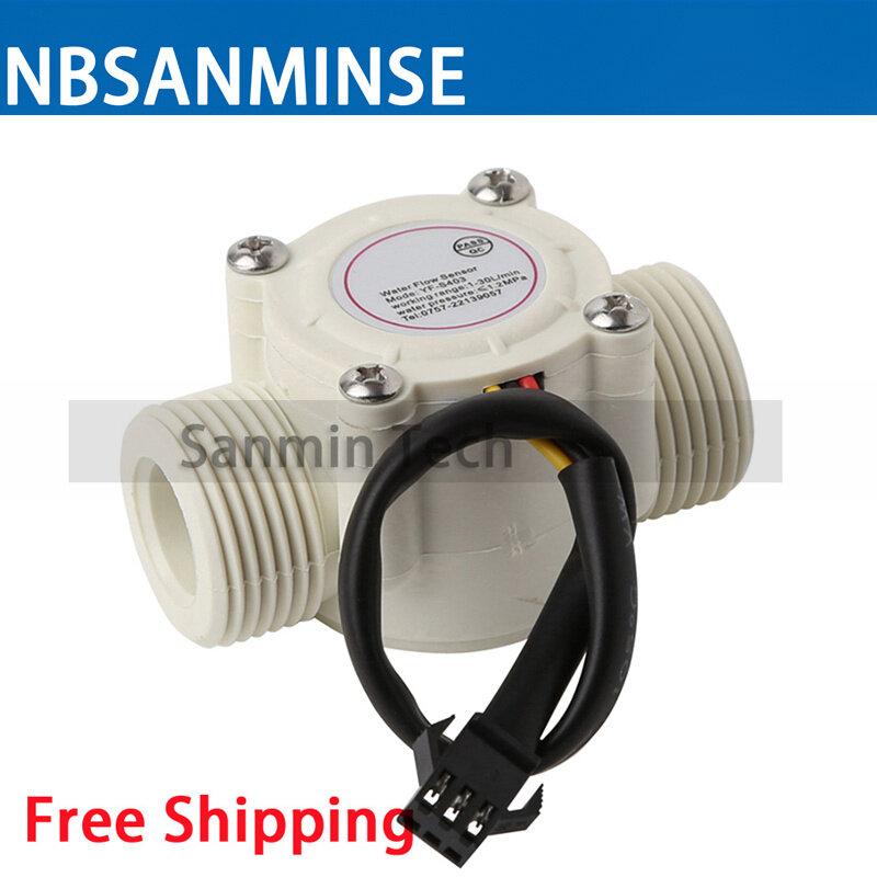 NBSANMINSE-sensor de flujo de agua SMF-S403 G3/4, calentadores de agua de 3-24V, máquina expendedora de agua
