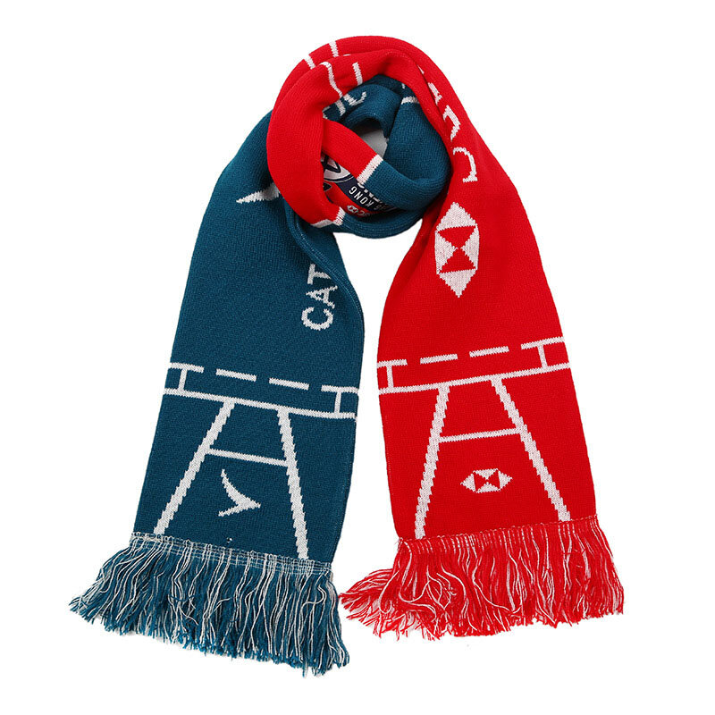 Bufanda de punto con bordado personalizado para hombre y mujer, pañuelo cálido con logotipo de Jacquard, bufanda de invierno, chal Unisex