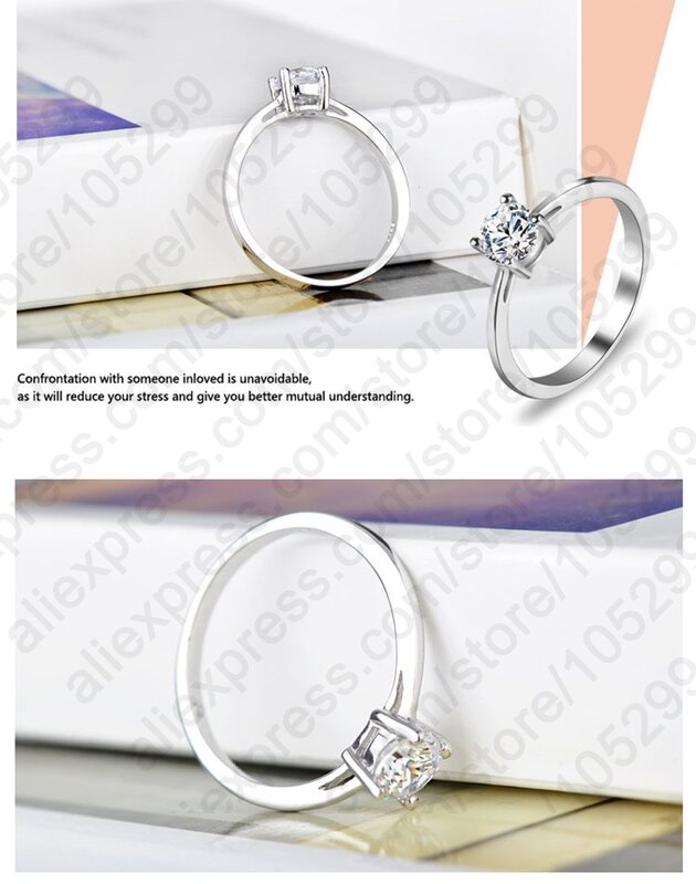 แหวนแต่งงานเงิน925เพทายลูกบาศก์แวววาวสุดๆสำหรับผู้หญิงขายส่ง