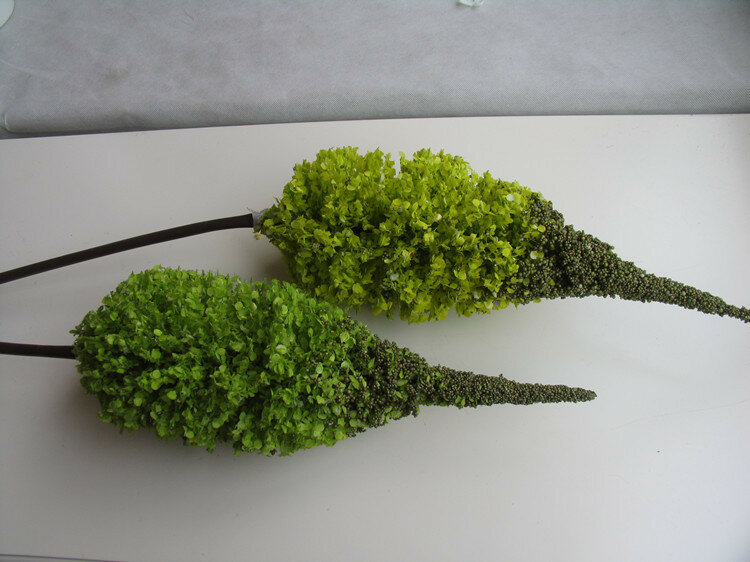 [] Cheap promotional snow decoration simulation flower artificial flowers yellowish green bromeliad bromeliad