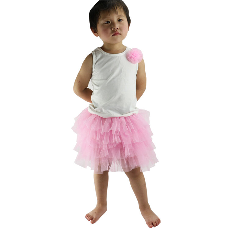 Wennikids-Jupe tutu demi-longueur en tulle pour bébé fille de 3 à 8 ans, vêtement de danse, couleur unie, mignon, à la mode