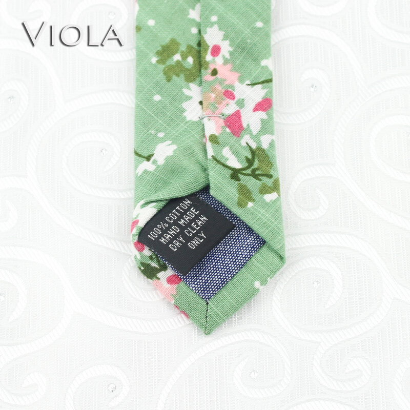 Hermosa TELA ESCOCESA a rayas Floral impresa 6,5 cm cuello corbata algodón Lino hombres boda Vestido esmoquin regalo pajarita accesorio calidad