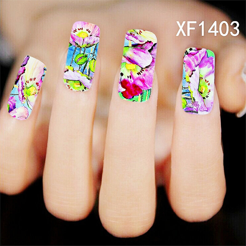 2017 Watermark Nail Stickers Mix Designs Flower Water Transfer Nail Stickers Water Decals DIY Decoration For Nails Art