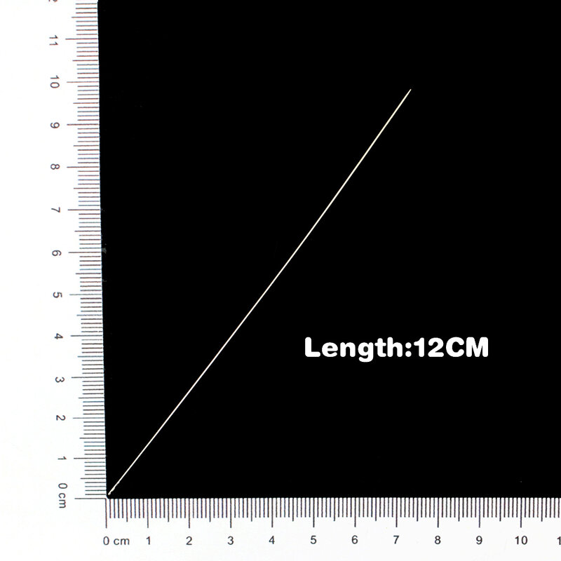 10 ピース/ロット 12 センチメートルビーズ針スレッディング文字列/コードジュエリーツールロジウムメッキ針 diy のジュエリーメイキングアクセサリー