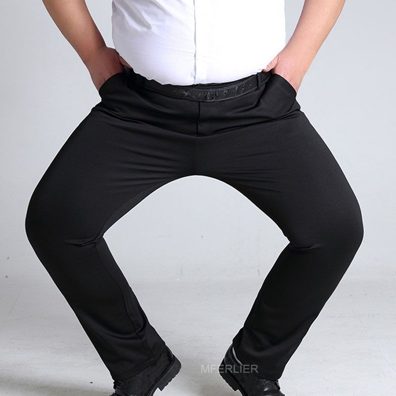 MFERLIER wiosna lato męskie spodnie 5XL 6XL 7XL 8XL 9XL 10XL talia 138cm Plus rozmiar elastyczny 145kg spodnie w dużym rozmiarze