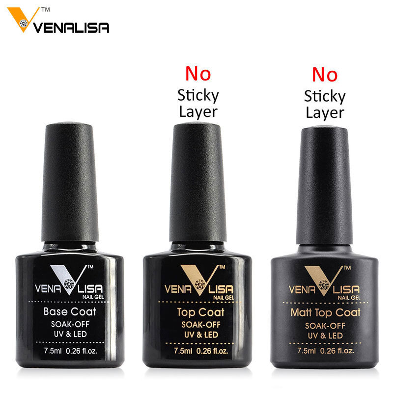 VENALISA Primer No Acid Fast Dry Professional Nail Art Salon Manicure Matt Base Top Soak off UV LED Color Nail Gel Polish