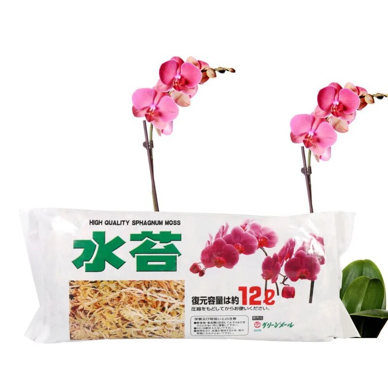 12L Sphagnum musgo suministros de jardín nutrición hidratante fertilizante orgánico para orquídea Phalaenopsis