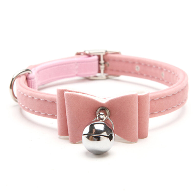 Soft Velvet Bowtie Collar com Bell para Cachorro, Safe Pet Products, Fornecedor para cães pequenos e gatos