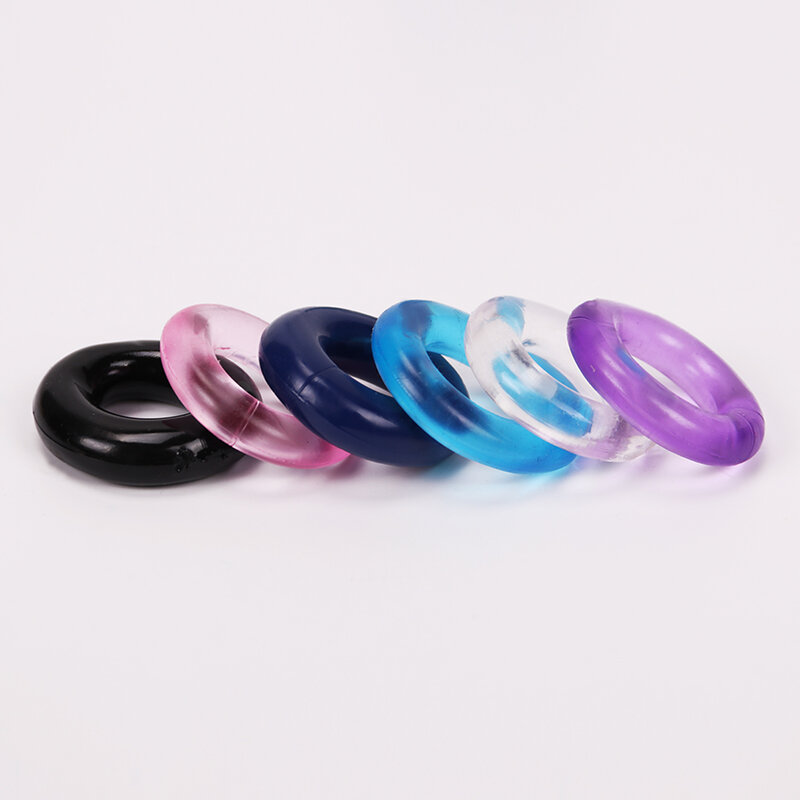 6PCS Lasting Donuts Silcone Cock Rings Delaying Ejaculation Penis Ring Flexible Glue Sex Toys for Men