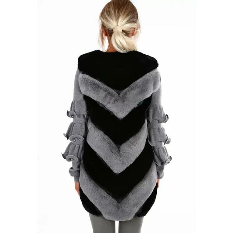Vrouwen Faux Fur Vest Jas 2020 Winter Nieuwe Faux Konijnenbont Vest Jas Faux Fur Vest Zachte Uitloper
