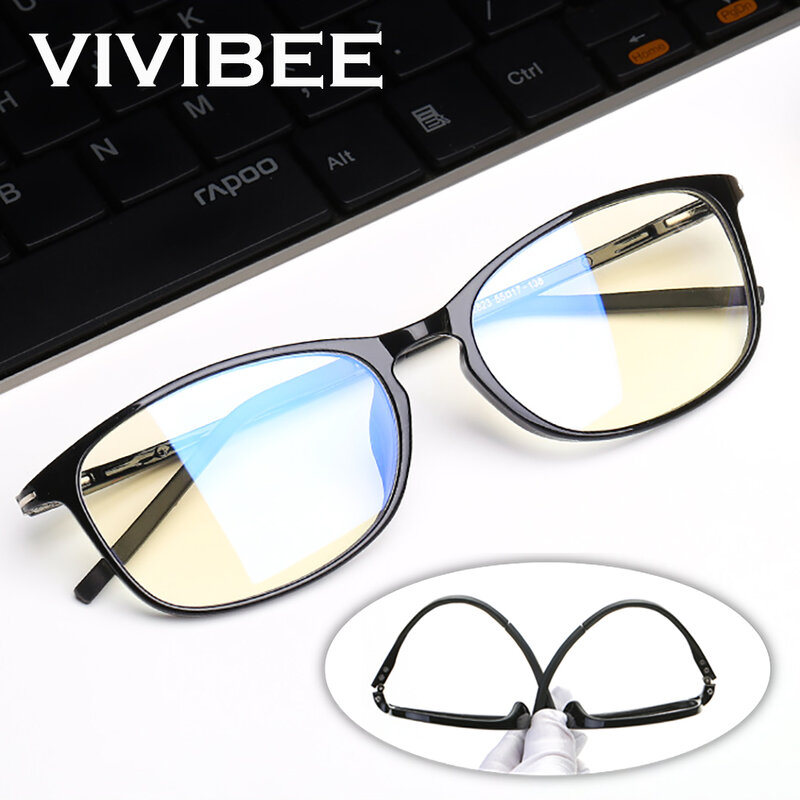 VIVIBEE-Óculos anti luz azul para homens e mulheres, proteção do computador, bloqueio de raios de jogos, UV, óculos de computador, radiação, óculos de luz azul