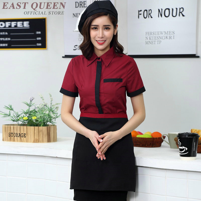 Kelner i kelnerka mundury odzież restauracja kelnerka mundury dla kelnerów catering kuchnia odzież strój hotelowy DD1065