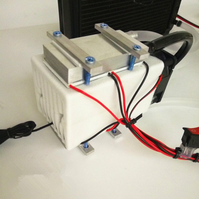 Condicionador de ar eletrônico de refrigeração, radiador de alumínio refrigeração peltier semicondutor de dc12v 108w