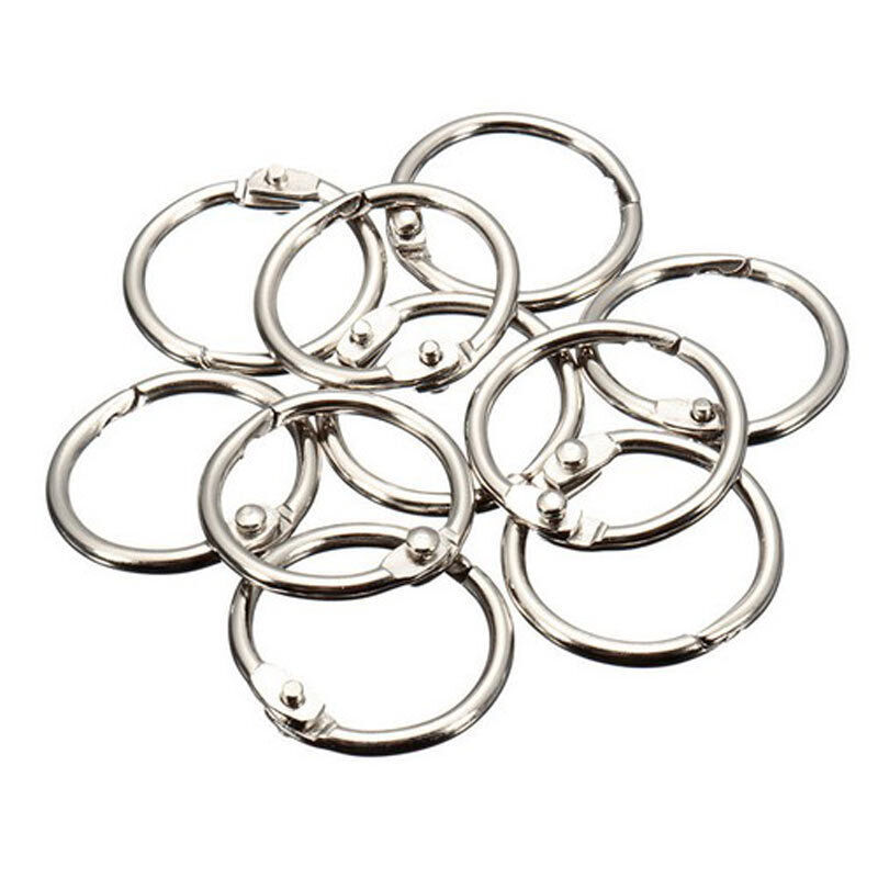 Romotion цена 6 шт. металлические раскладные кольца-брелоки для книг, альбомов, скрапбукинга