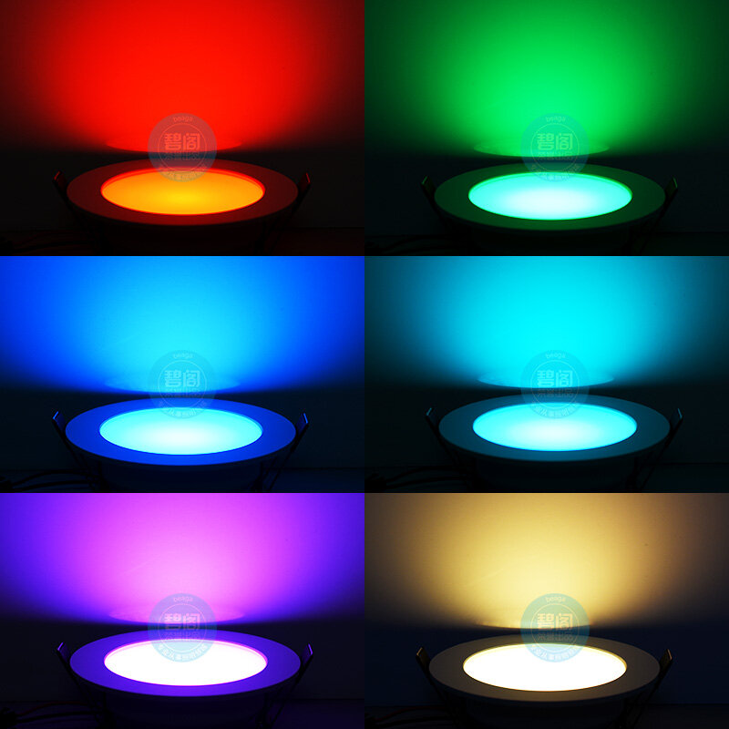 LED لوحة ضوء لمبة AC220V LED RGB النازل 9 واط 5 واط LED مصباح السقف DC12V تغيير لون تحكم عن بعد ل المدخل الجدار ضوء