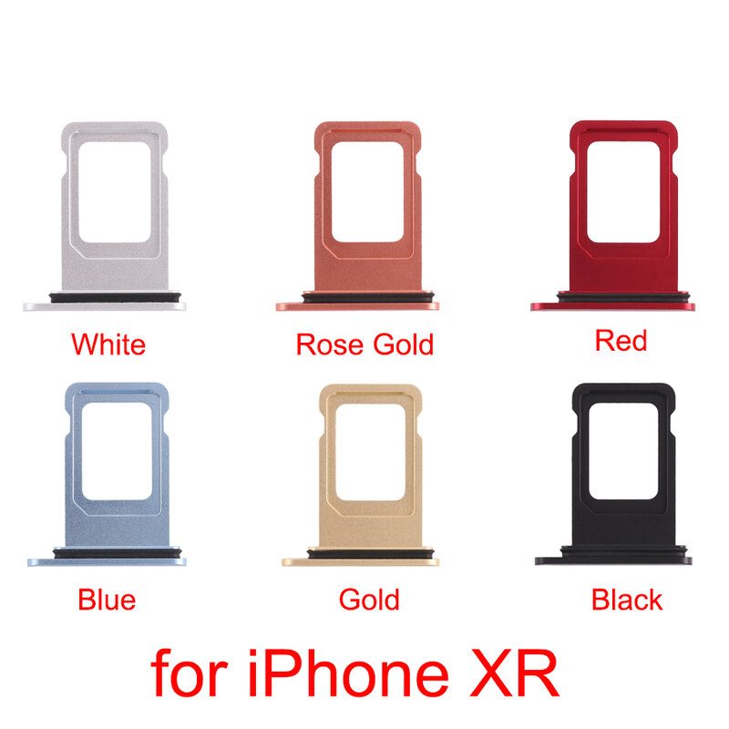 6 cores para a bandeja dobro do cartão do sim do iphone xr para o iphone xr (cartão dobro do sim)