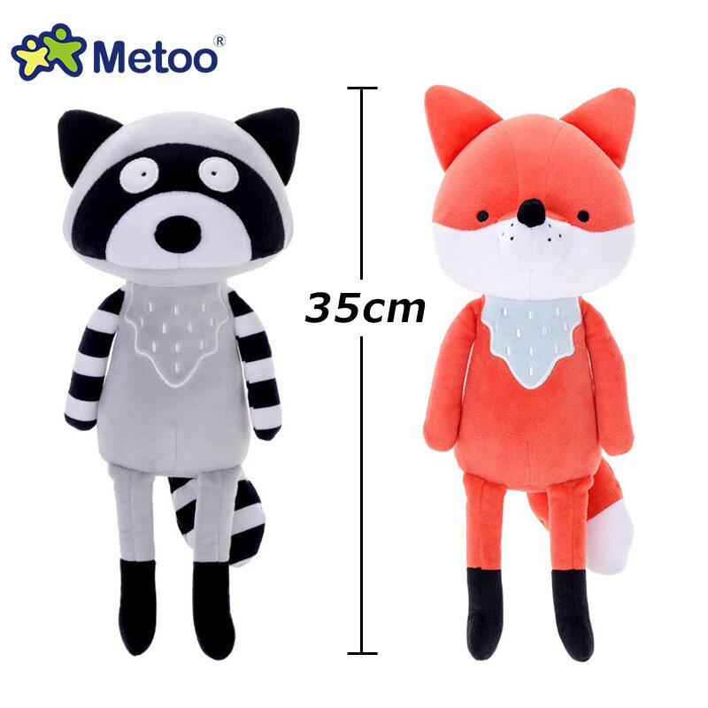 35cm Metoo Cartoon Stuffed Animals Plush Toys Fox Raccoon Giraffe Squirrel Koala Dolls For Kids Girls Birthday Christmas Gifts