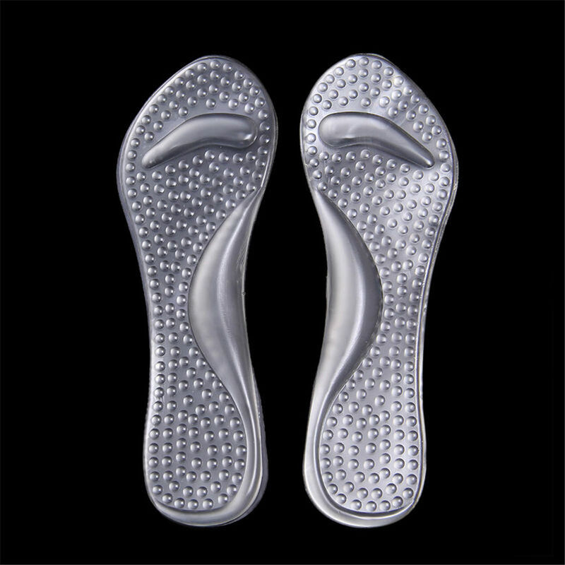 1 Pasang Silikon Sol Sepatu Hak Tinggi Kaki Bantal Dukungan Arch Sepatu Bantalan Transparan Sepatu Bantalan