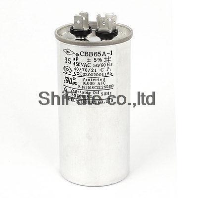 CBB65A-1 AC 450V 20/25/30/35/40/45/50/60/100UF  5% Washer Air Conditioner Cylindrical Running Capacitor