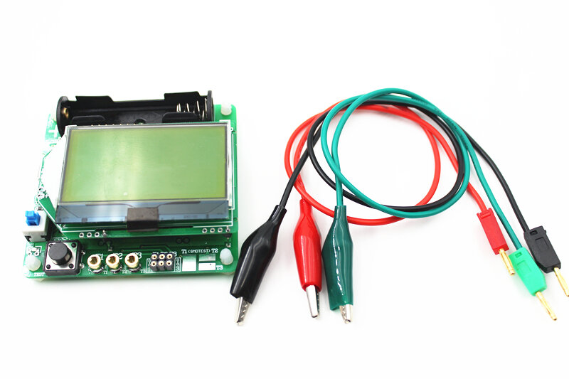2016 Nuevo LCD 12864 Mega328 Transistor probador diodo Triode capacitancia LCR ESR medidor envío gratis