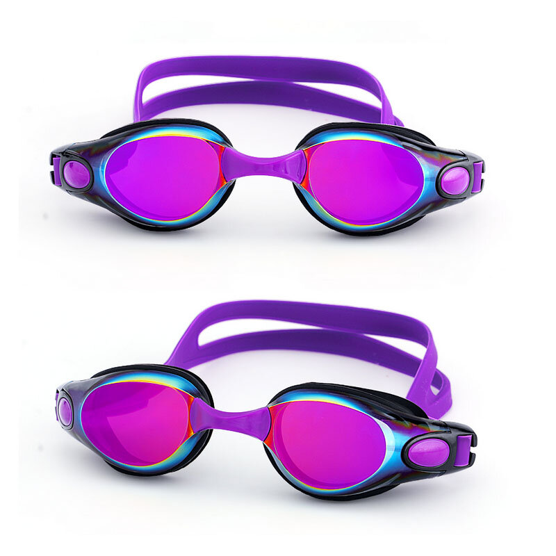 Очки для плавания, для взрослых, для близорукости, с гальваническим покрытием, с диоптриями
