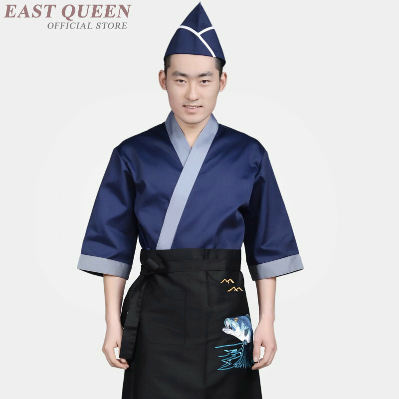 Disfraz de Sushi, accesorios de uniforme de chef, uniformes japoneses para restaurante, ropa de chef jackt, camarero, ropa de catering DD1035