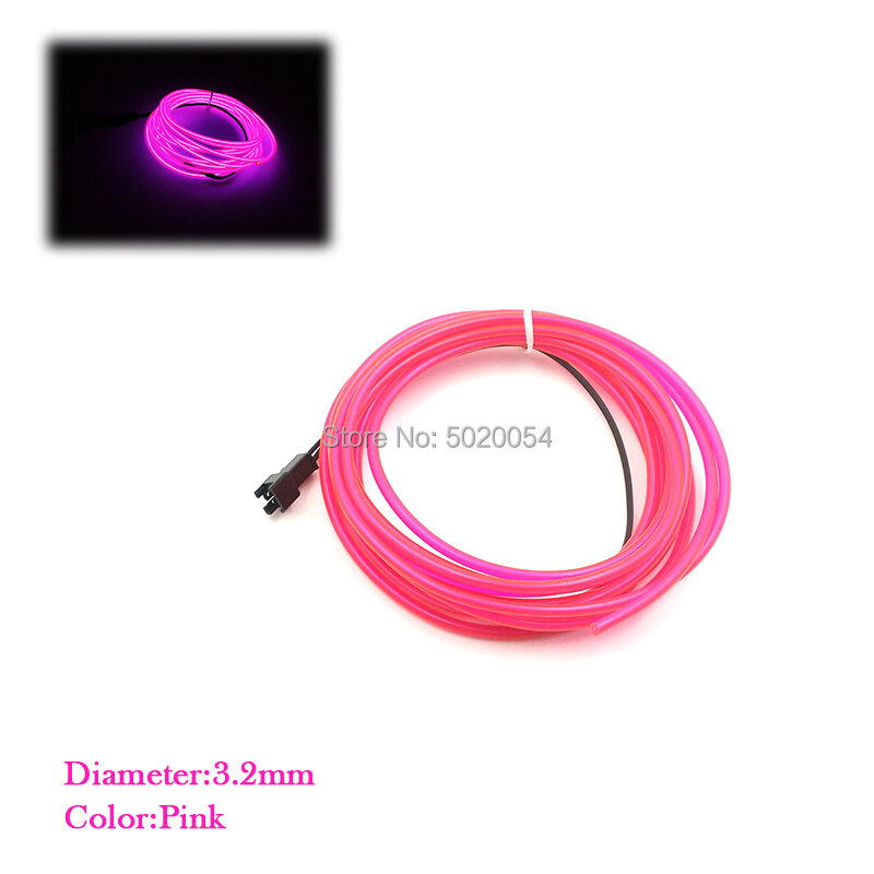 GZYUCHAO EL 2.3mm Neon Light Stage Costume Decor Light Neon LED lamp Flexible EL Wire Rope Tube