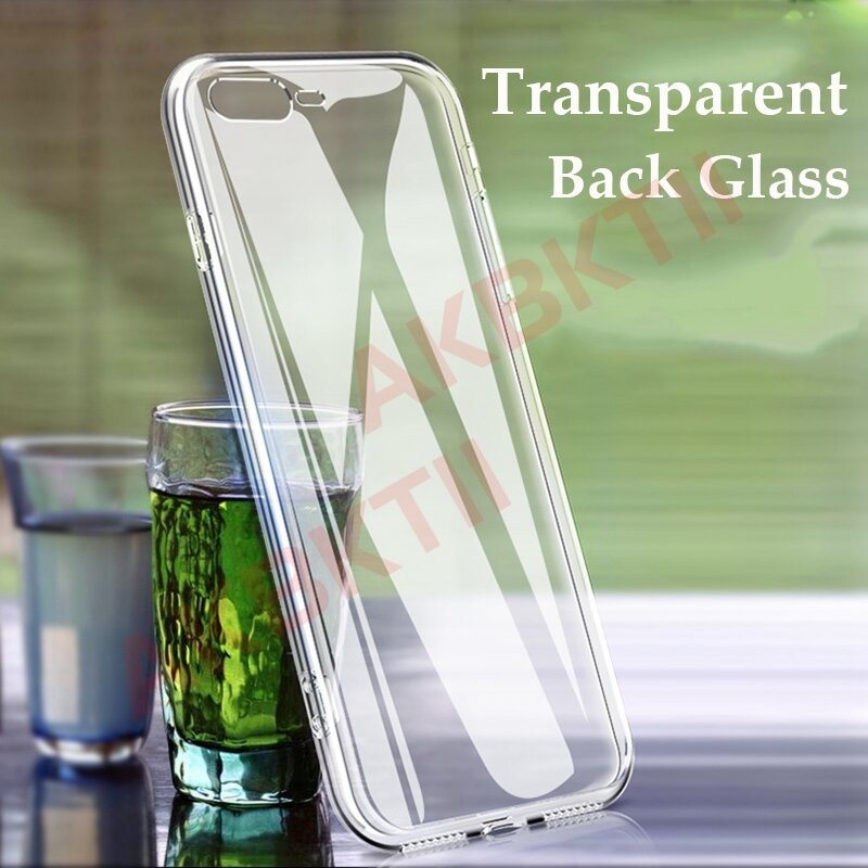 AKBKTII para iPhone xr funda de cristal transparente de lujo para iPhone 7 funda 6 8 plus vidrio templado trasero para iPhone XS MAX cubierta