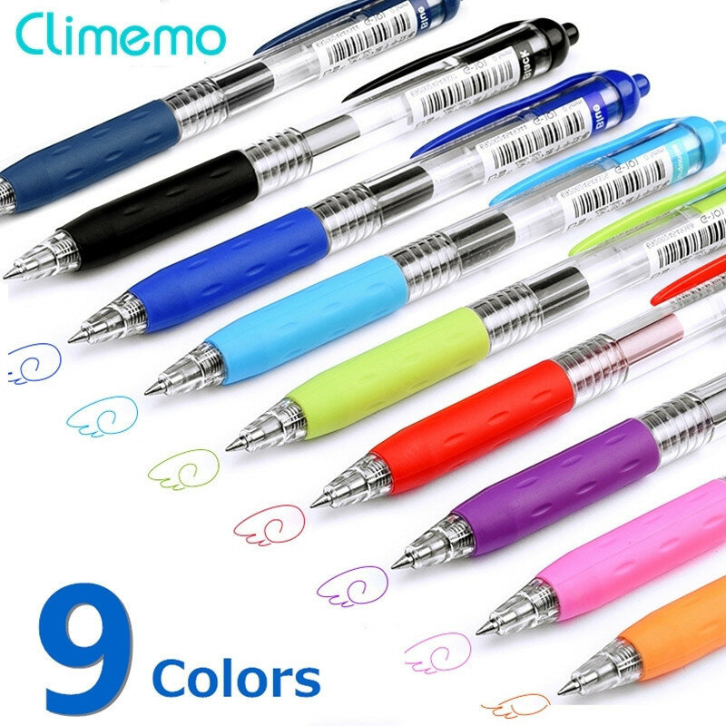 Stylos à bille climémo pour fournitures de bureau scolaires Kawaii Style presse 0.5mm stylo Gel multicolore mignon papeterie magasin d'écriture