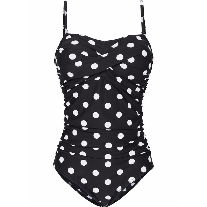One Piece Swimsuit 2019 New Plus Size Swimwear Women Print Solid Swimwear Vintage Retro  Monokini Swimsuit Bathing Suits