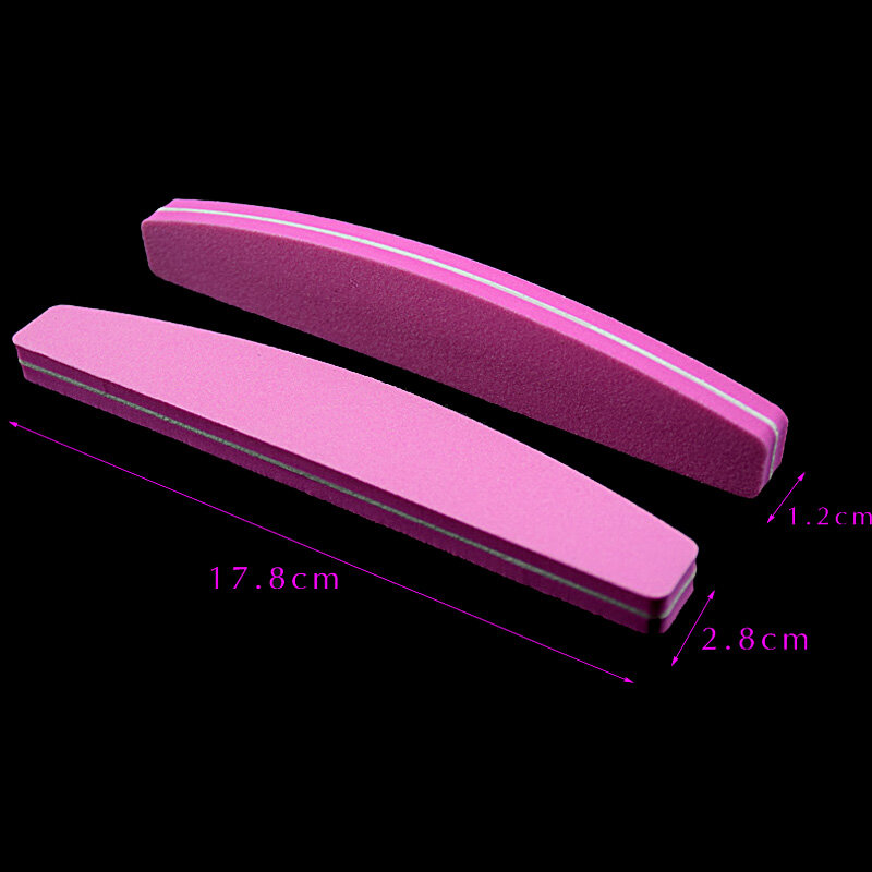 5 Stks/partij Nail File Buffer Spons 100/180 Schuren Wasbare Nagellak Blokken Voor Uv Gel Pedicure Manicure Care Tools