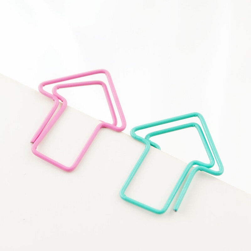 30Pcs/Box Beautiful Arrow Bookmark Planner Paper Clip Metal Binder Material Bookmarks for Book Stationery School Office Supplies