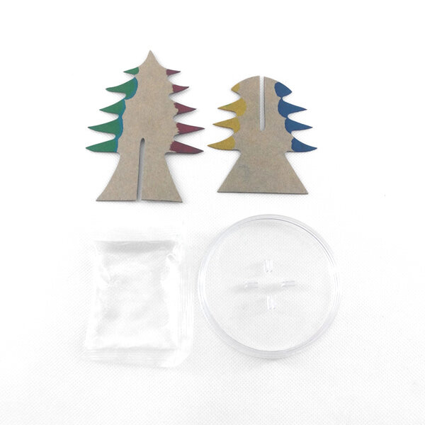 2021 100mm H Colorful Magic Growing Paper Crystals Christmas Tree Kit Artificial Mystic Trees Baby Educational Science Kids Toys
